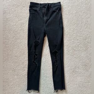 ABERCROMBIE & FITCH DISTRESSED SKINNY JEANS